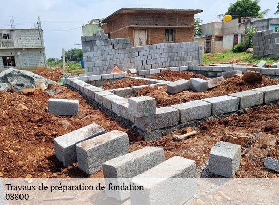 Travaux de préparation de fondation  thilay-08800 TL Terrasement 