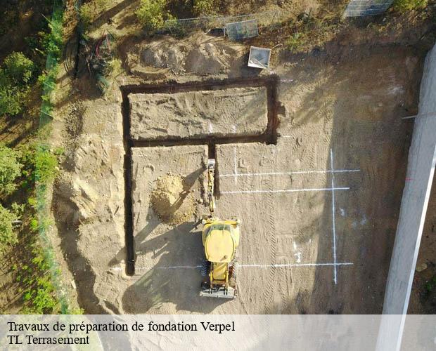 Travaux de préparation de fondation  verpel-08240 TL Terrasement 