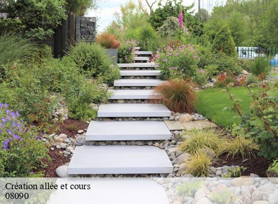 Création allée et cours  aiglemont-08090 TL Terrasement 