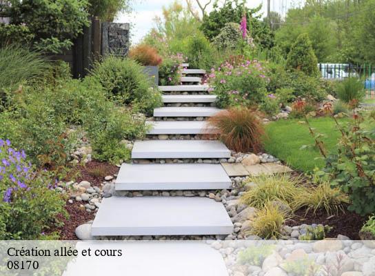 Création allée et cours  fumay-08170 TL Terrasement 