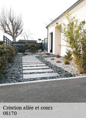 Création allée et cours  montigny-sur-meuse-08170 TL Terrasement 