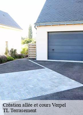 Création allée et cours  verpel-08240 TL Terrasement 
